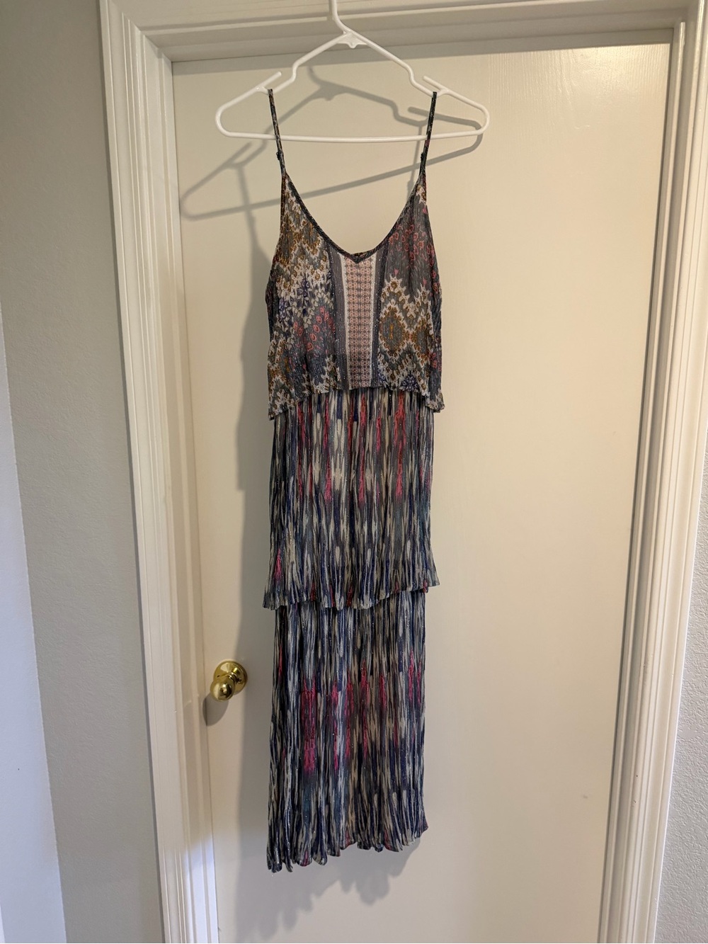 Boho Tiered Maxi Dress in Multi-Color